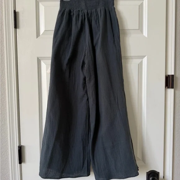 Nomad the Label Asana Cotton Wrap Pants Charcoal - Picture 8 of 16